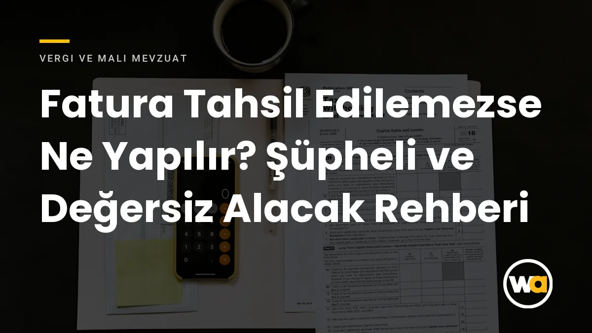 Fatura Tahsil Edilemezse Ne Yapılır? Şüpheli ve Değersiz Alacak Rehberi - Vergi ve Mali Mevzuat